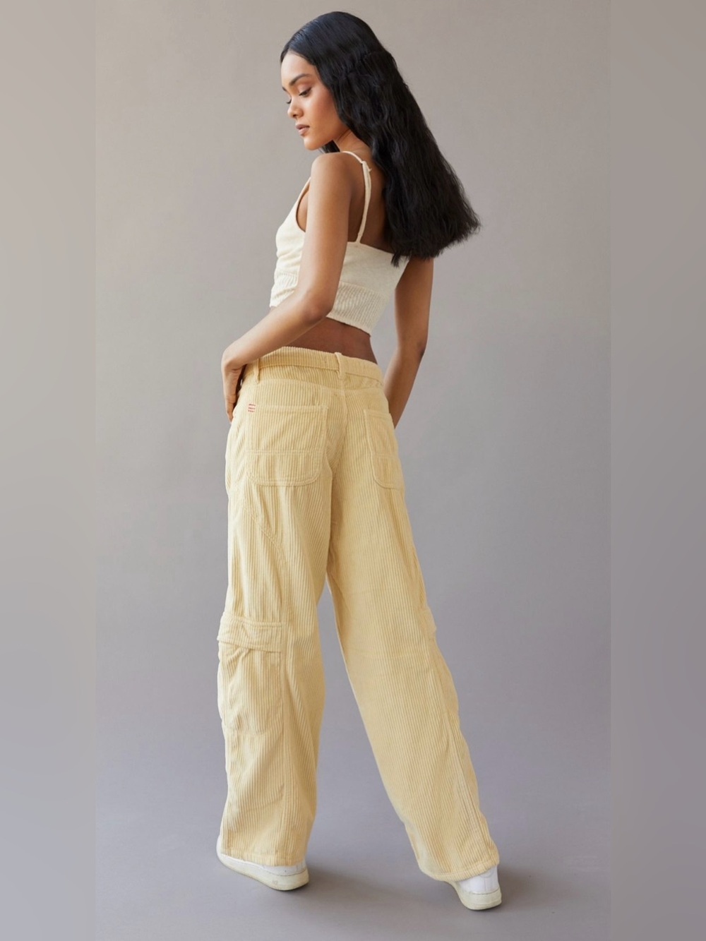 NWT URBAN OUTFITTERS BDG Low-Rise Corduroy Skater Pants Sz 26 Yellow New